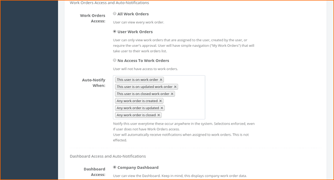 new access and notification control